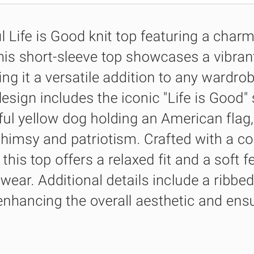 Life is Good knit top XL - Picture 7 of 7